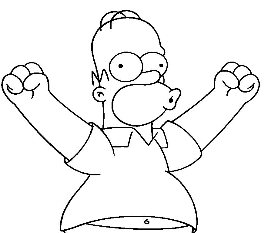  Homer simpsons free coloring pages
