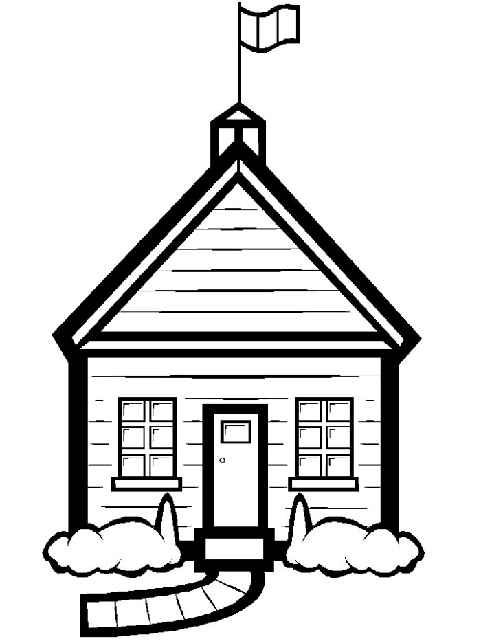  Little School House Coloring Pages