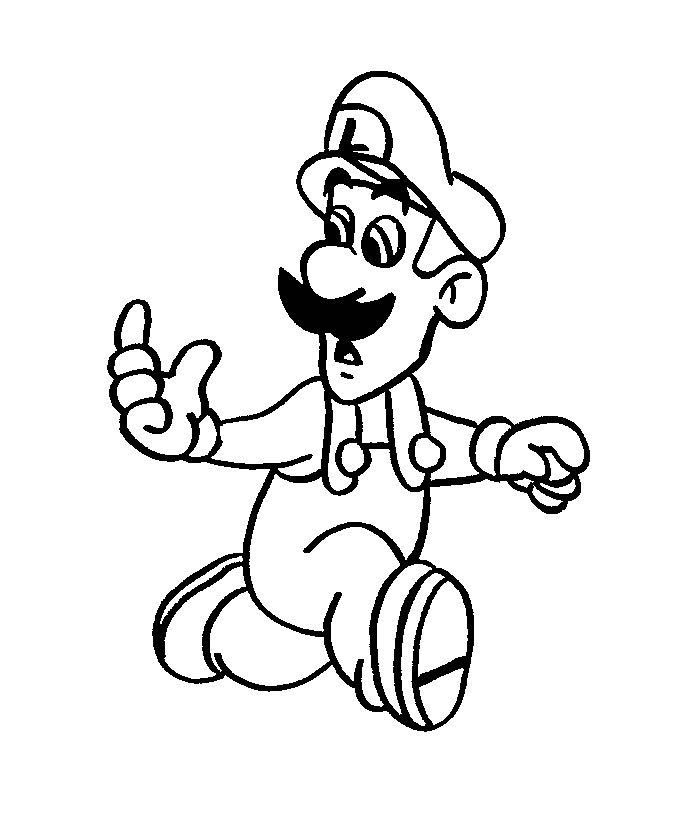  Luigi and Mario Bros Coloring Pages Mario bros coloring page 4 â€“ Free Coloring