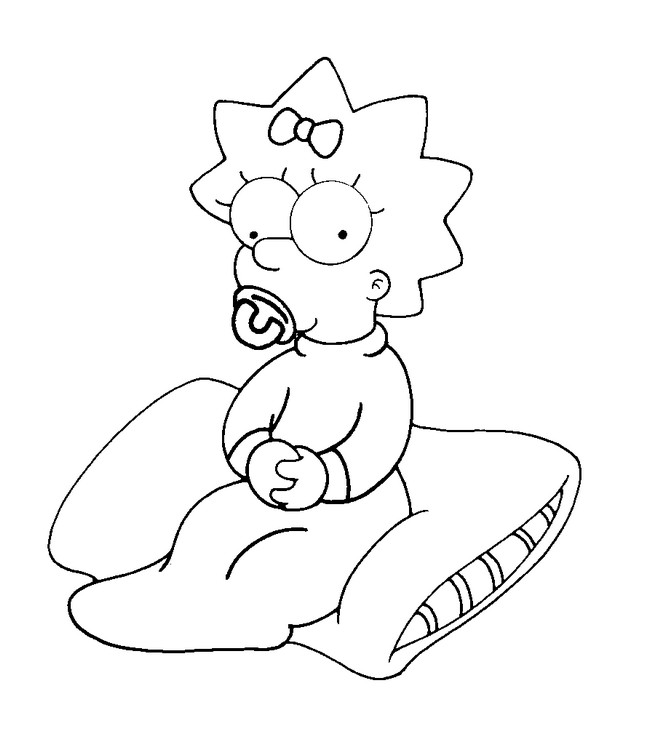 Maggie simpsons free coloring pages