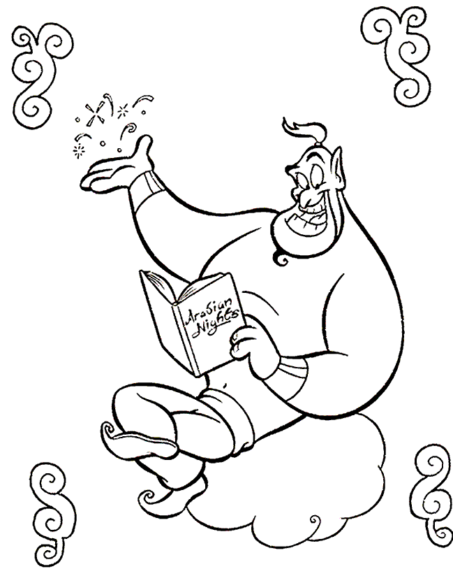 Magician Aladdin Coloring pages
