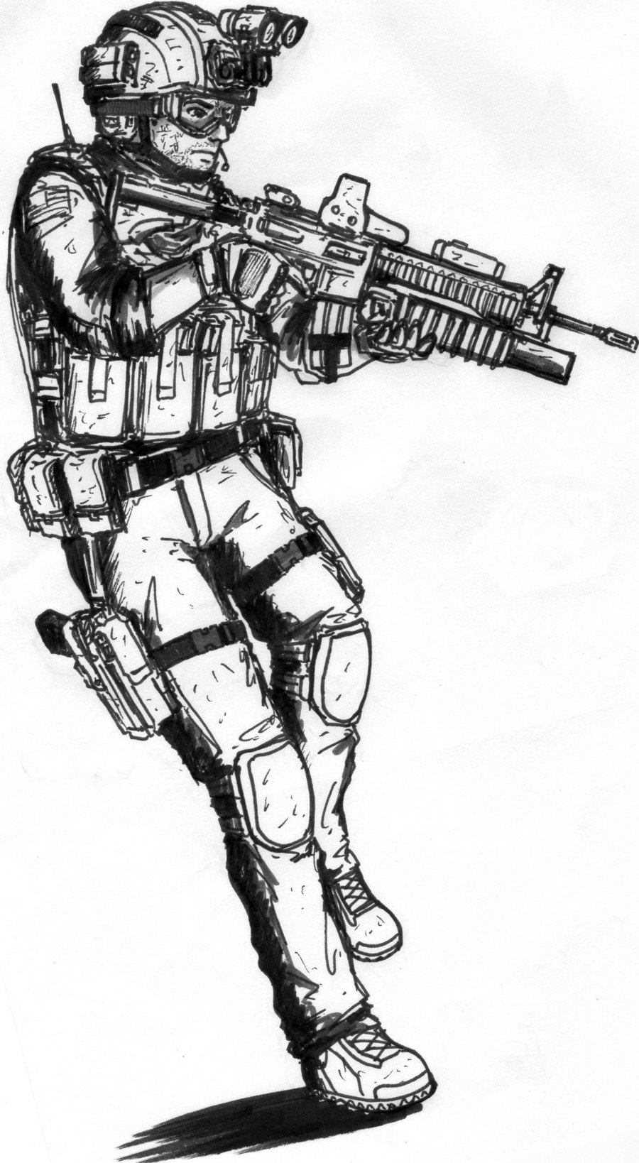  Men Delta Force Sandman MW3 Free coloring pages
