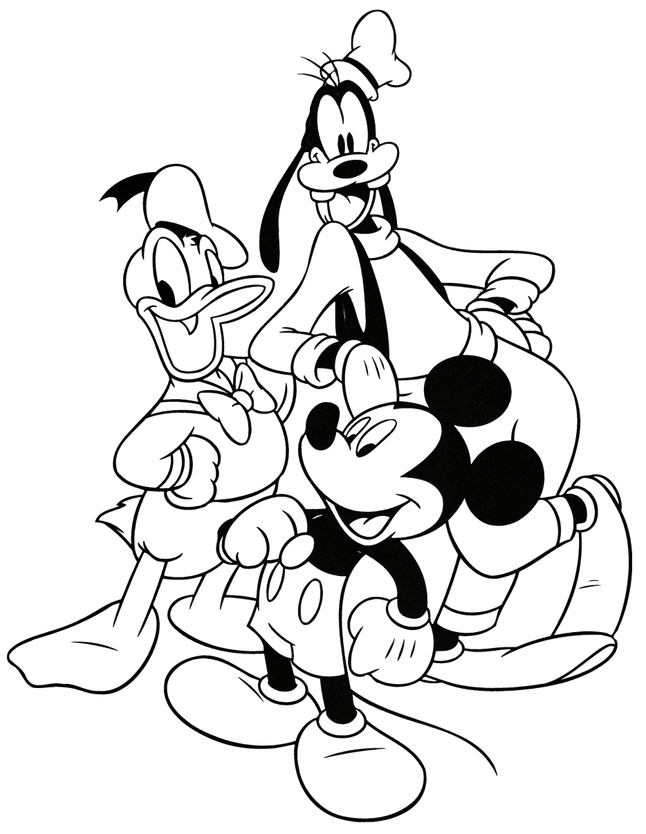  Mickey Mouse Goofy and Donald Duck Coloring Pages