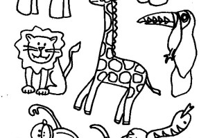Multi animal Lion Coloring Pages