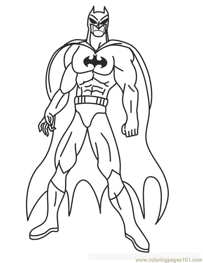 Muscle free printable coloring page Batman Coloring Pages (Cartoons > Batman