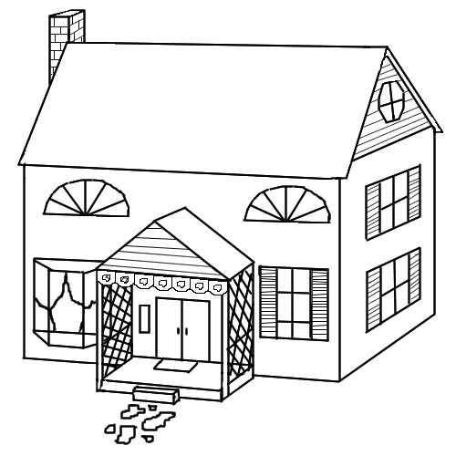  Nice School House Colouring Pages
