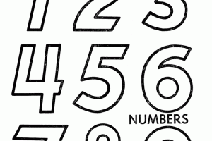 Numbers Preschool Coloring Pages