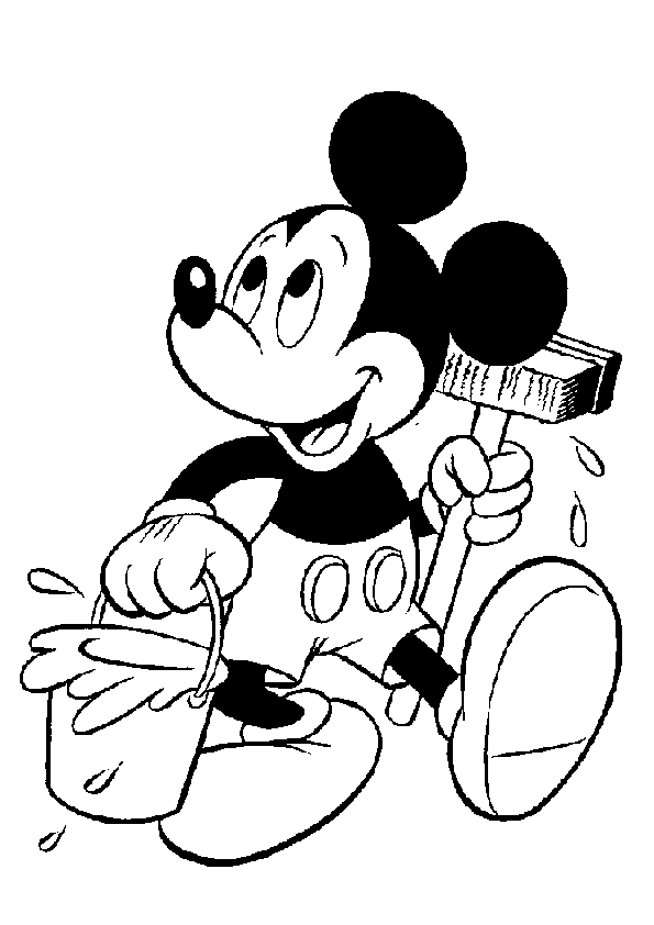  Painting Mickey Mouse Coloring Pages