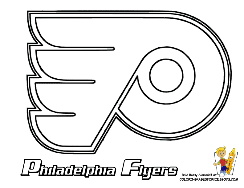Philadelphia Flyers Hockey Free Coloring pages | NHL Hockey East | Hockey Pictures | Free | Winter