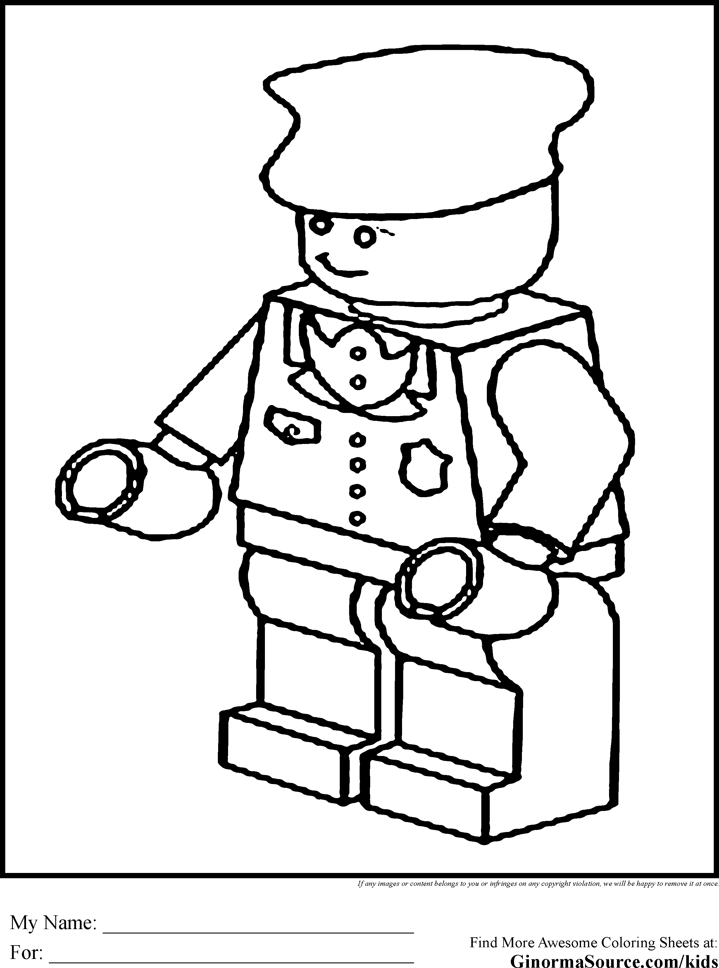 Police Lego Coloring Pages Train Engineer