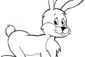 Rabbit Animal Coloring Pages Jumping Rabbit for you to color