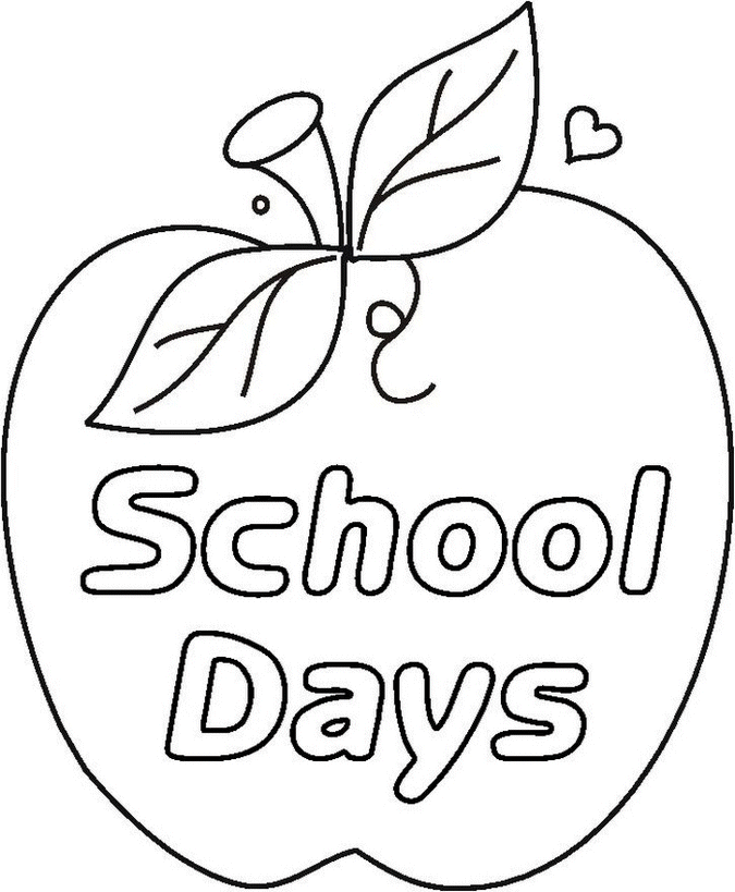 School Days Coloring Pages