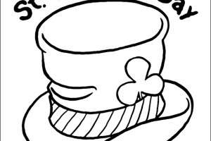 Shamrock and Hat Coloring Pages