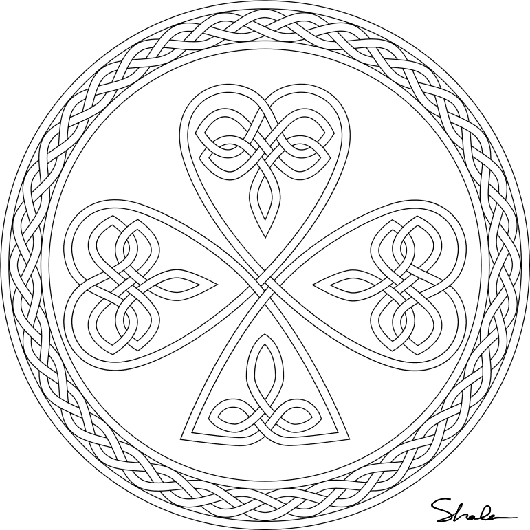  Shamrock Coloring Page For Adults