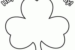 St Patrick Greeting Coloring Pages Shamrock