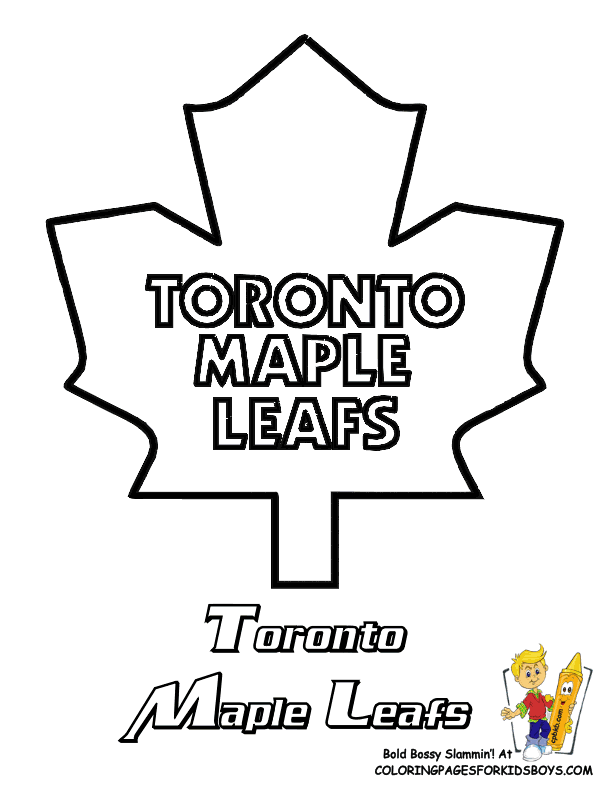 Toronto Maple leafs Hockey Free Coloring pages | NHL Hockey East | Hockey Pictures | Free | Winter