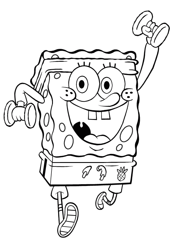Training spongebob coloring pages 2