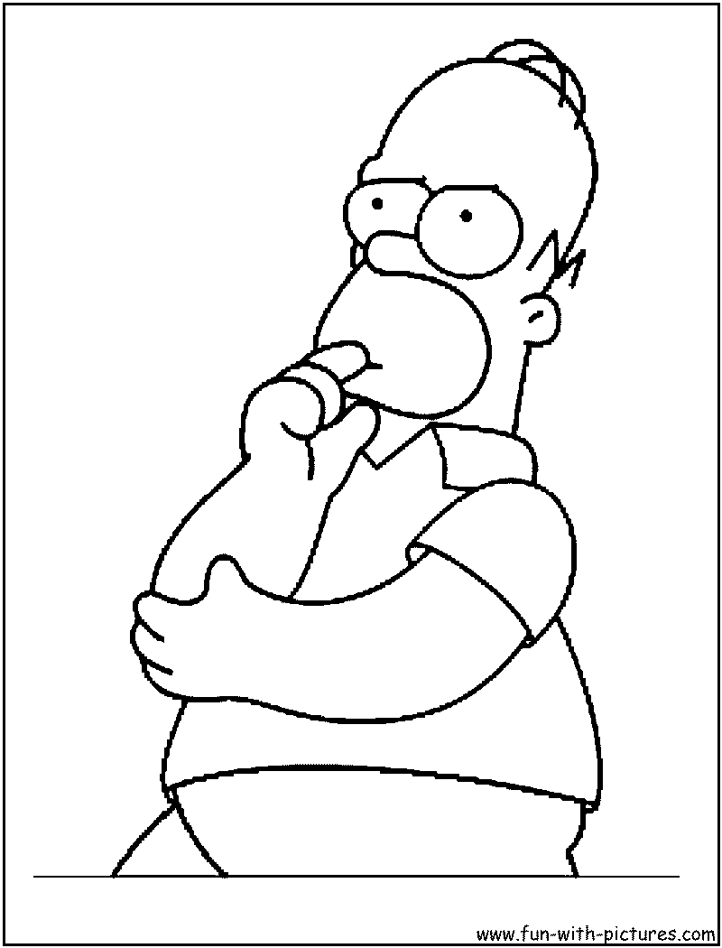  Free Simpsons coloring pages , letscoloringpages.com , Bart Simpsons