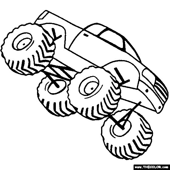 Monster Truck Coloring Pages, letscoloringpages.com, Bigfoot#3