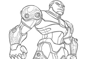armor games -  Cyborg Armor Coloring Pages