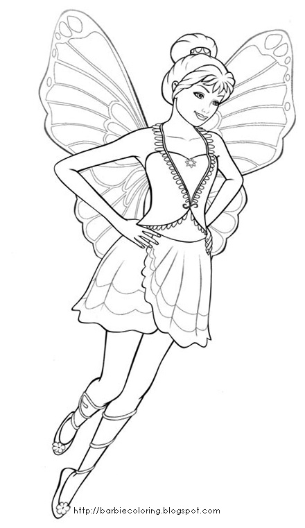  Barbie Mariposa Coloring Pages | fairy princess | Movie | #1