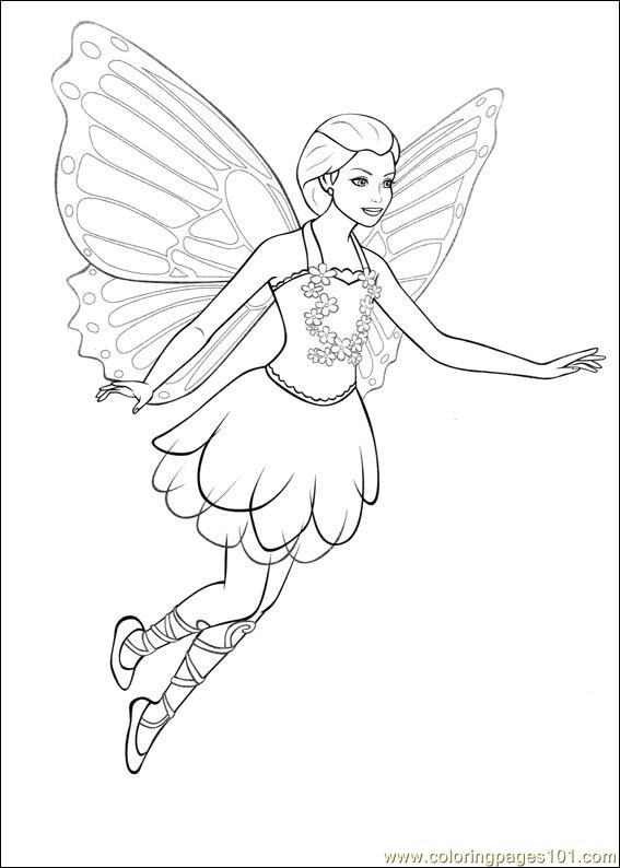  Barbie Mariposa Coloring Pages | fairy princess | Movie | #14