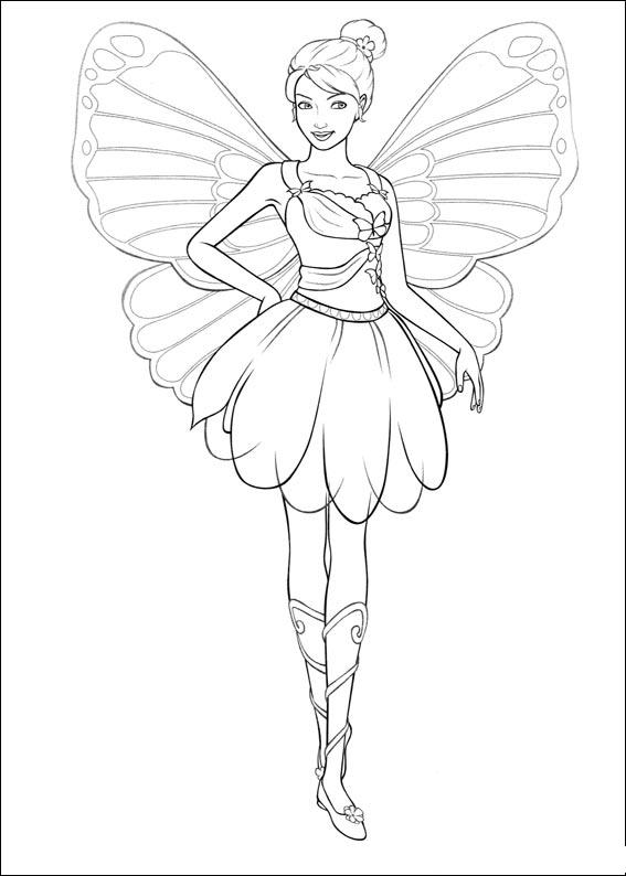  Barbie Mariposa Coloring Pages | fairy princess | Movie | #3