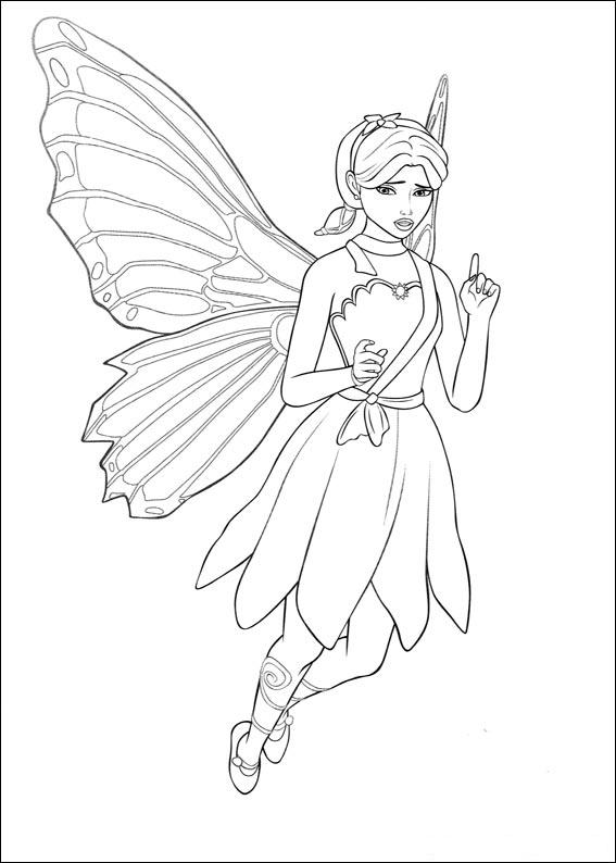  Barbie Mariposa Coloring Pages | fairy princess | Movie | #6