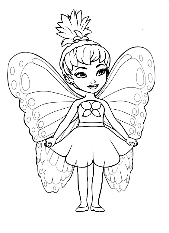  Barbie Mariposa Coloring Pages | fairy princess | Movie | #7