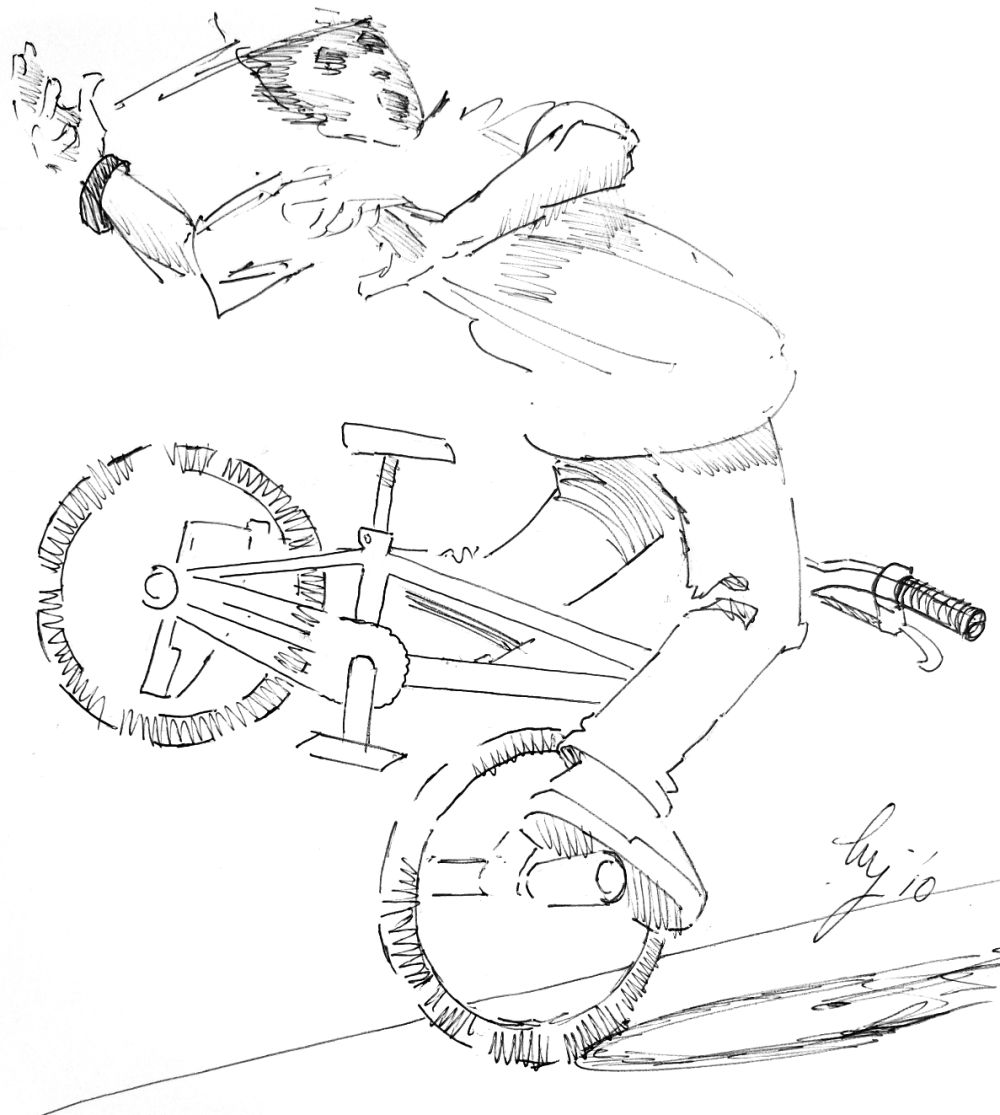  BMX bike coloring page – letscoloringpages.com – Free Style #1