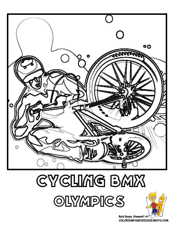  BMX bike coloring page – letscoloringpages.com – Hot Bmx