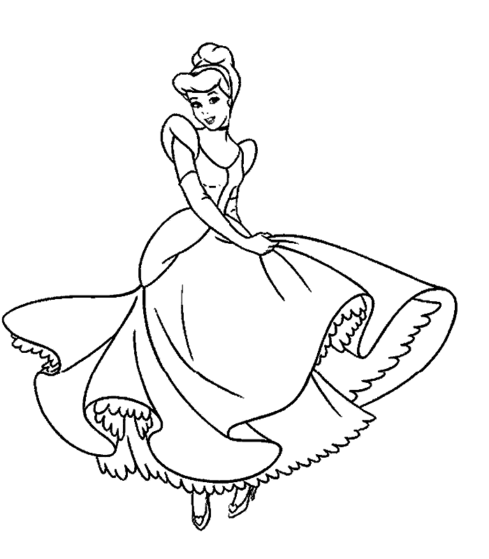  Cinderella coloring pages – Cinderella – Disney – cute princess #4
