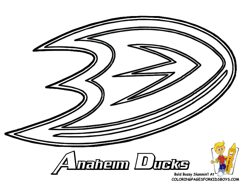  Coloring pages – letscoloringpages.com – Hockey Anahem Ducks