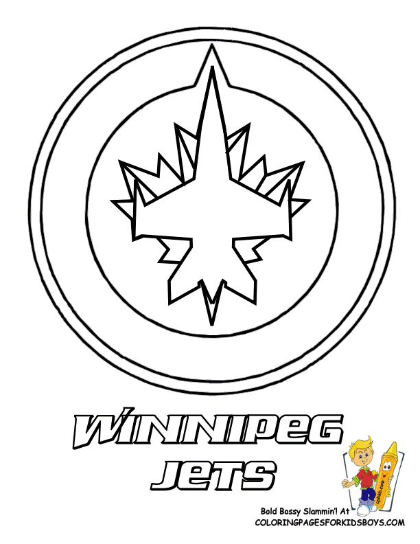  Coloring pages – letscoloringpages.com – Hockey Jets Winnipeg