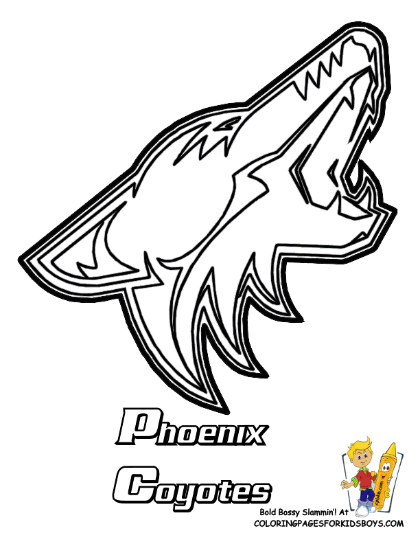  Coloring pages – letscoloringpages.com – Hockey Phoenix Coyotes