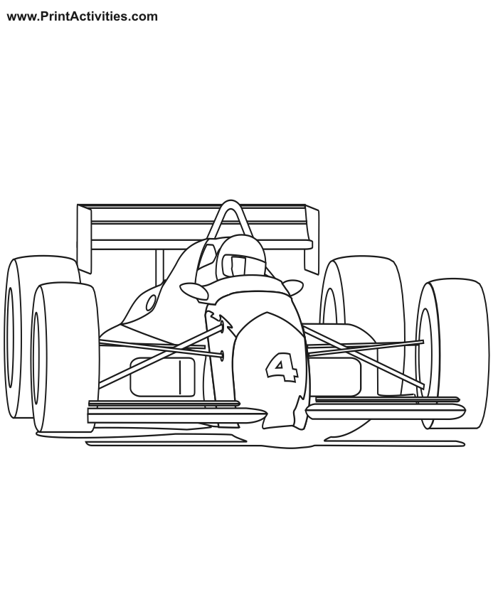 Formula one race coloring  pages for kids , letscoloringpages.com ,  formula one image