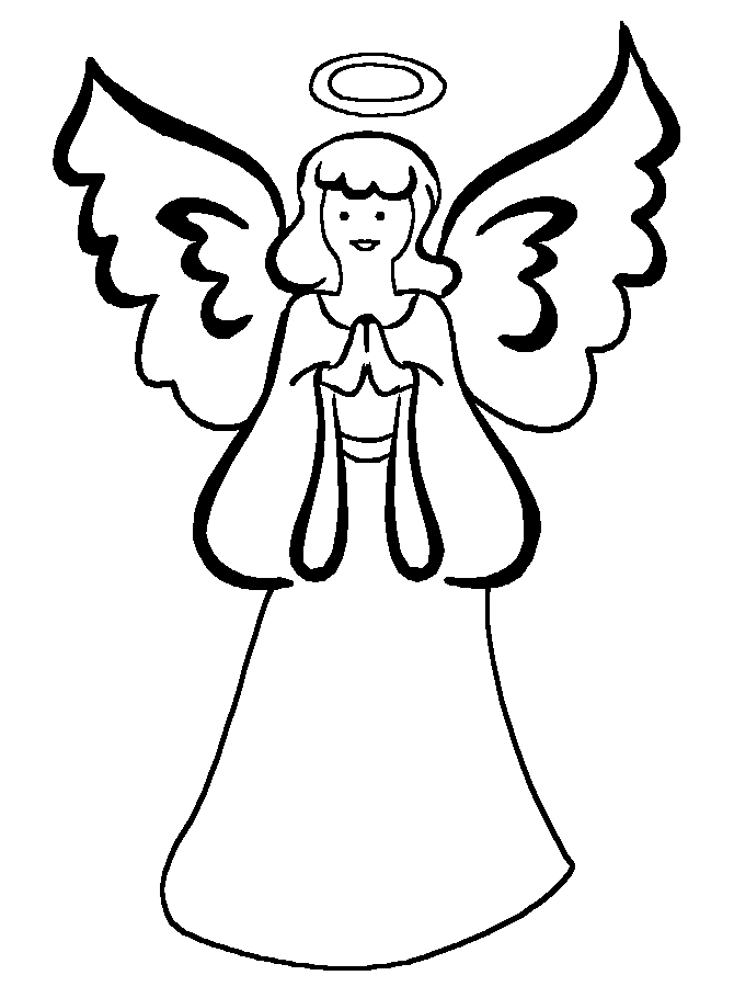 Free Angel Coloring Pages , letscoloringpages.com , Angel
