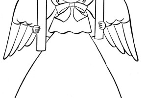 Free Angel Coloring Pages , letscoloringpages.com , Cute Angel #5