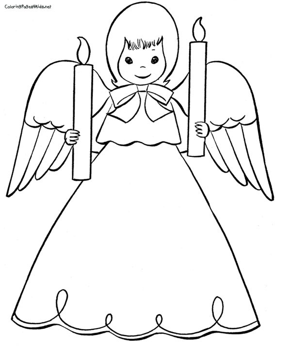  Free Angel Coloring Pages , letscoloringpages.com , Cute Angel #5