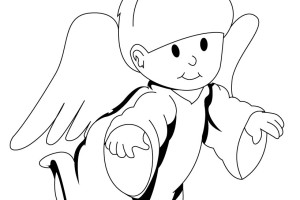 Free Angel Coloring Pages , letscoloringpages.com , Cute Angel #6