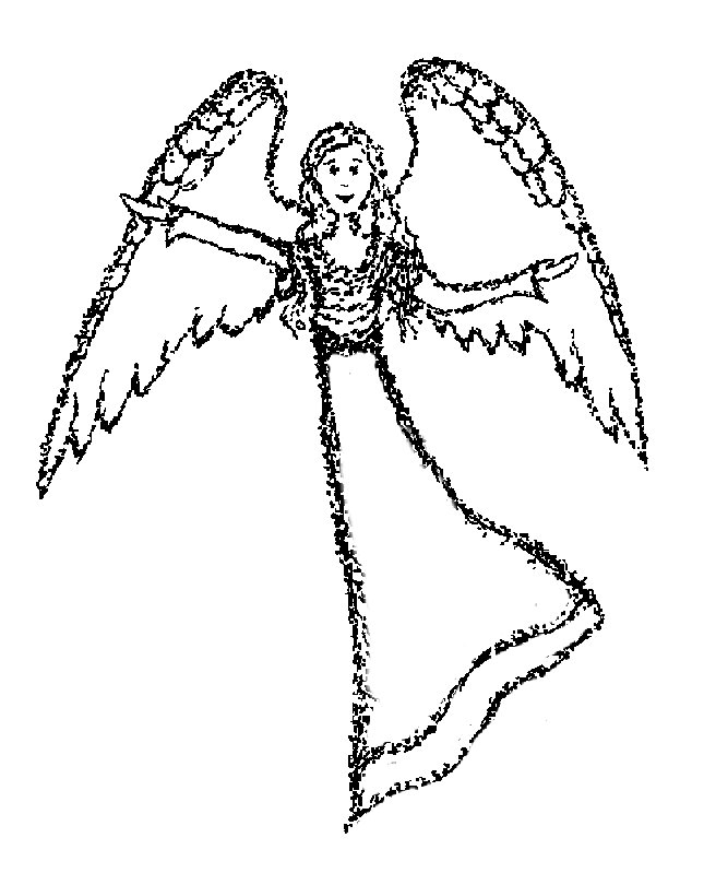  Free Angel Coloring Pages , letscoloringpages.com , Cute Angel #8