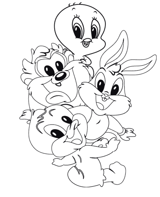 Free Baby Looney Tunes Coloring pages , Family looney tunes