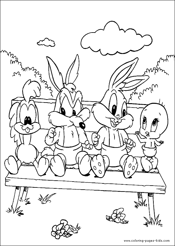 Free Baby Looney Tunes Coloring pages , Family outside looney tunes