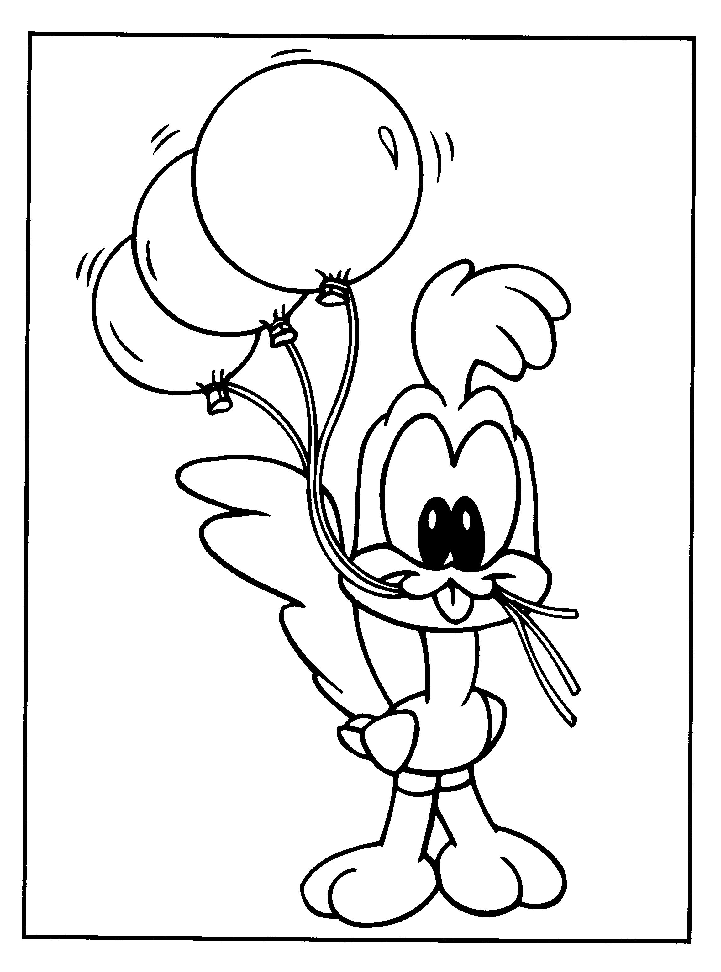 Free Baby looney tunes coloring pages , letscoloringpages.com , Balloon