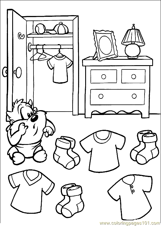 Free Baby looney tunes coloring pages , letscoloringpages.com , Clothings