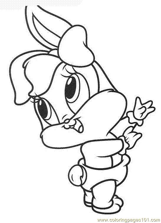 Free Baby Looney Tunes Coloring pages , Rabbit girl looney tunes