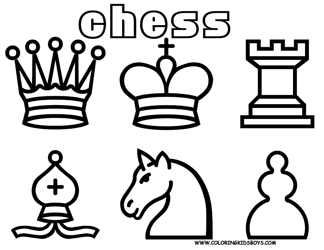 Free Chess Coloring pages | printable coloring pages for kids | Chess Master