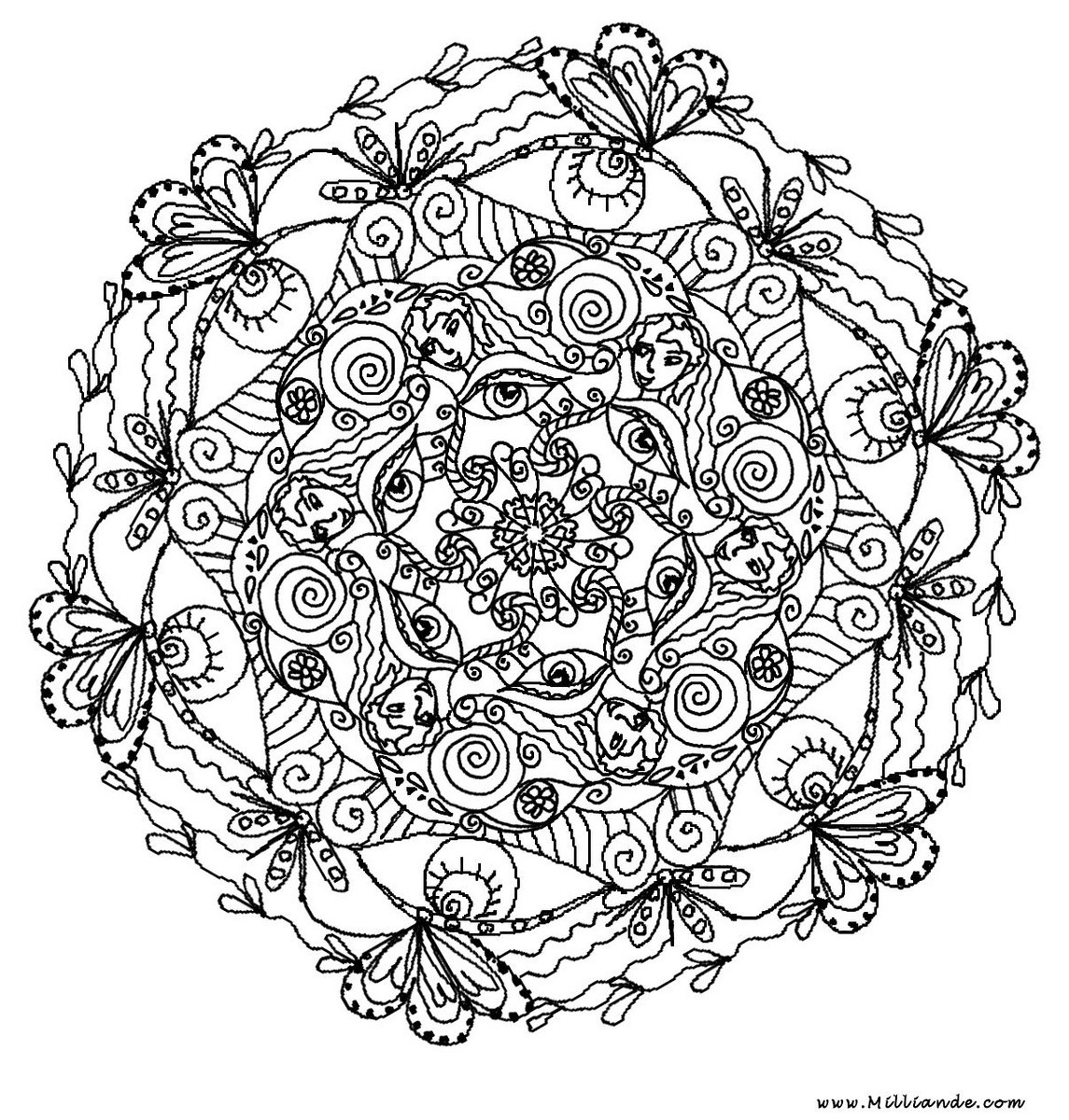  Free Coloring Pages For Adults – letscoloringpages.com – butterfly
