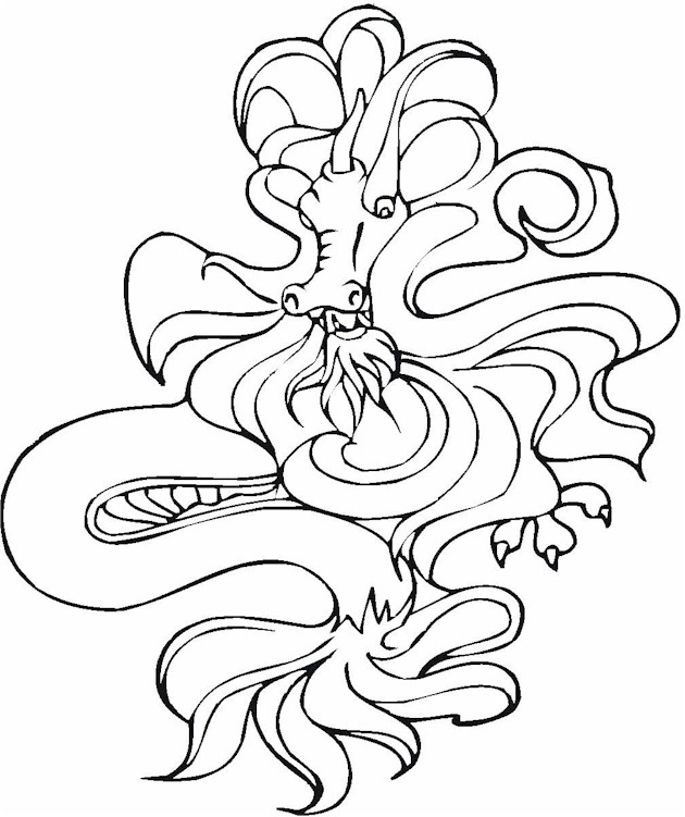  Free Coloring Pages For Adults – letscoloringpages.com – Dragon