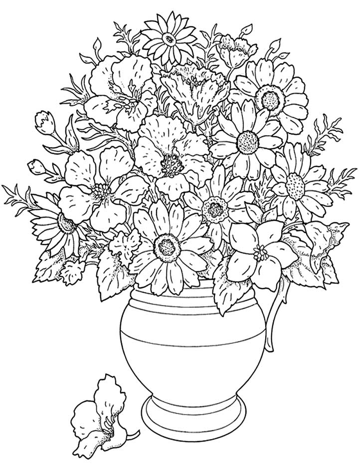  Free Coloring Pages For Adults – letscoloringpages.com – flowers